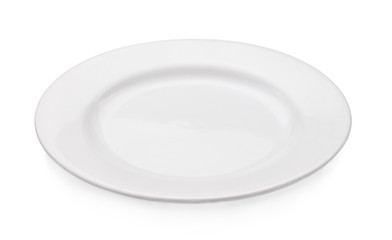 empty plate isolated on a white background