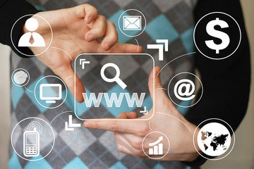 Business button www search virtual