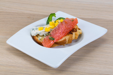Tapas with salmon