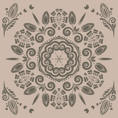 seamless vintage pattern with floral ornament