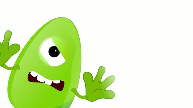 Monster Fred evil annoyed waving hands