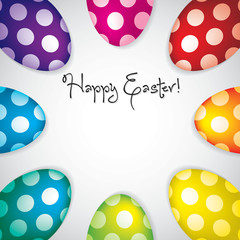 Circle of Easter eggs border in vector format.
