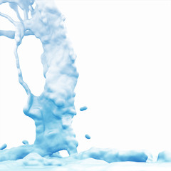 Abstract Splash of Water on a white background
