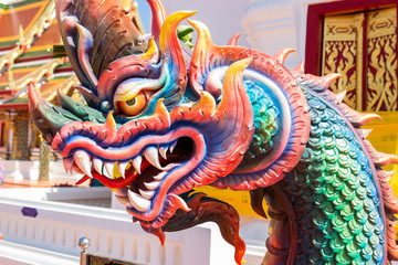 colorful dragon statue