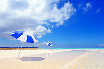 真夏の南国の美しいビーチ