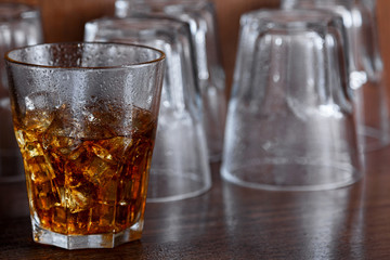 Glasses with whiskey