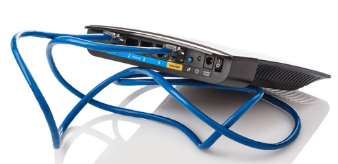 Router and ethernet cable