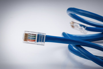 Blue internet cable