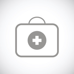 Medic bag black icon