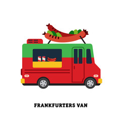 trailer fast food vector illustration isolated