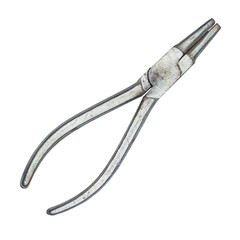 old pliers isolated