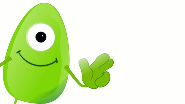 Monster Fred happy amusing cheerful hand