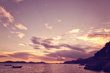 Fototapeta premium sunset over the sea