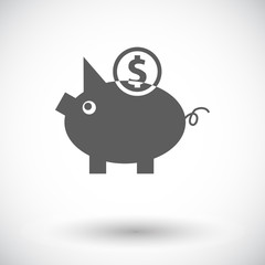 Piggy bank icon.