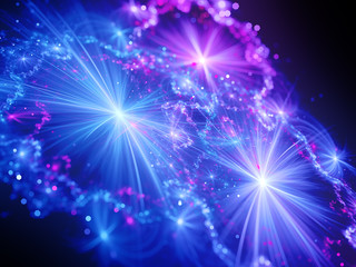 Fototapeta premium Magiczne błyszczące gwiazdy świecące w przestrzeni