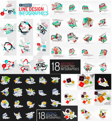 Mega set of infographic templates