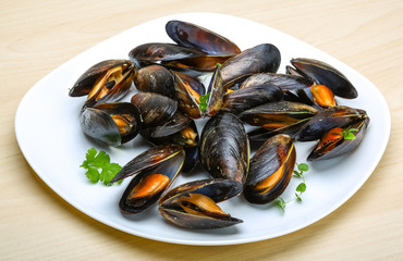 Boiled mussels