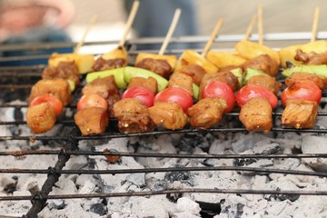 Bar-B-Q or BBQ grill of meat