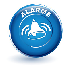 alarme sur bouton bleu