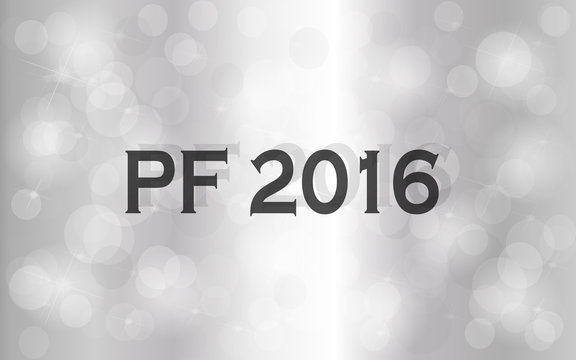 PF 2016. Happy new year greeting card.