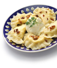homemade pierogi dumplings, polish food