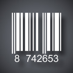 Barcode icon, vector illustration
