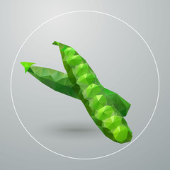 Vector isolated geometric peas triangles