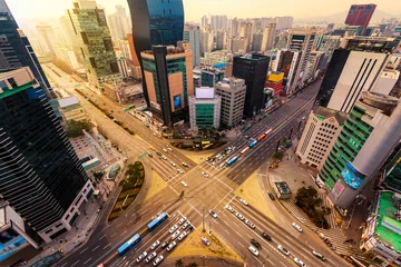 Fotobehang Gangnam Traffic © Joshua Davenport