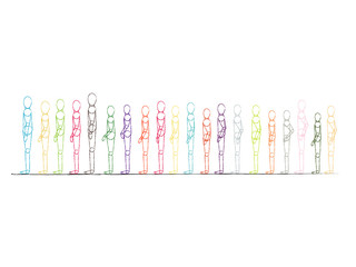 people difference color caracter