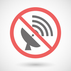 Forbidden signal with a satellite dish