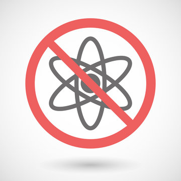 Forbidden signal with an atom