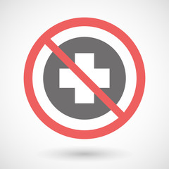 Forbidden signal with a pharmacy sign