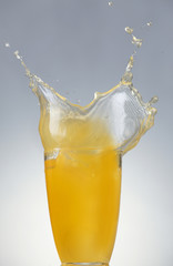 orange juice spalsh