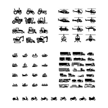 Set icons of transport