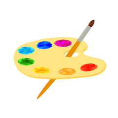 Artist's palette on a white background.
