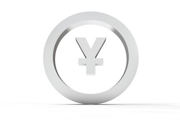 3d sign yena in silver