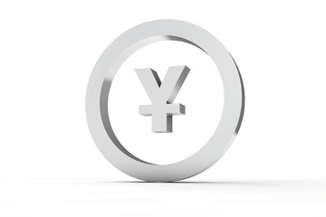 3d sign yena in silver