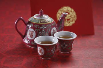 oriental tea pot