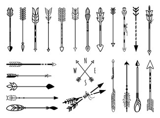 Hand drawn arrows set