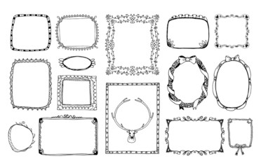 Hand-drawn doodle frames