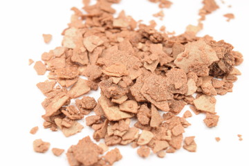  Chocolate cereals isolate on a white background.
