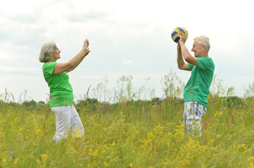 Obraz premium Senior couple in summer 