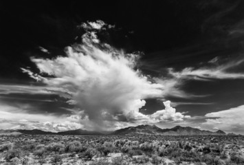 Dramatic Clouds in Desert