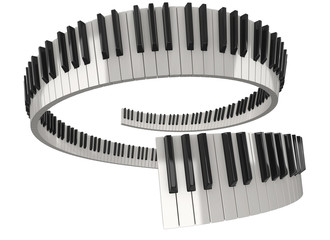 Naklejka premium Piano keys (clipping path included)