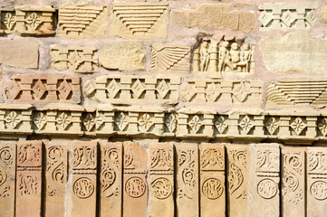 Detail of artwork at the Khajuraho temples