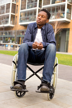 a wheelchair user feeling nervous or worried