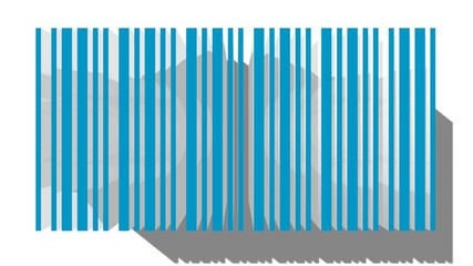 blue 3d barcode model