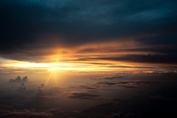 Sunset between cloud