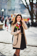 girl and flowers