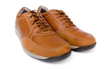 Male shoes isolated on white background